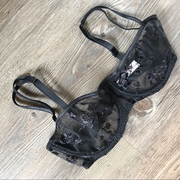 Victoria's Secret Other - Victoria’s Secret Sheer Mesh Floral Bra 34C   *H15